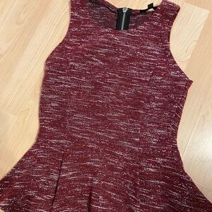 Red and White Sleeveless Peplum Top size 2